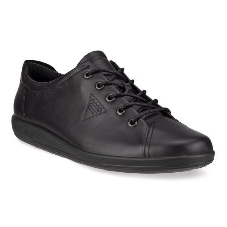کفش اکو زنانه اصل مدل ECCO SOFT 2.0 BLACK WITH BLACK SOLE