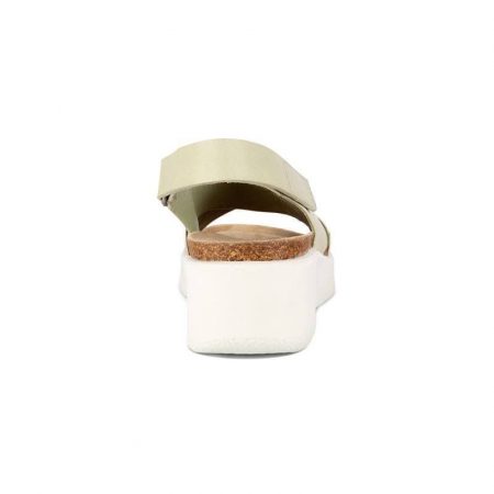 صندل زنانه اکو اصل مدل ECCO FLOWT WEDGE CORK MATCHA