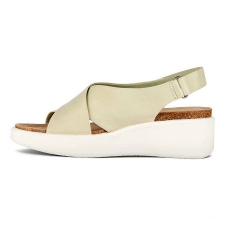 صندل زنانه اکو اصل مدل ECCO FLOWT WEDGE CORK MATCHA