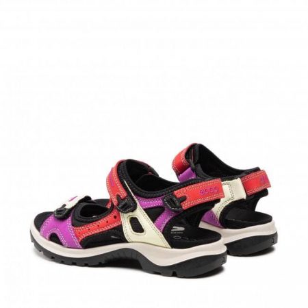 صندل زنانه اکو اصل ECCO Women’s OffRoad Flat Sandal Multicolor Hibiscus