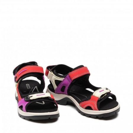 صندل زنانه اکو اصل ECCO Women’s OffRoad Flat Sandal Multicolor Hibiscus