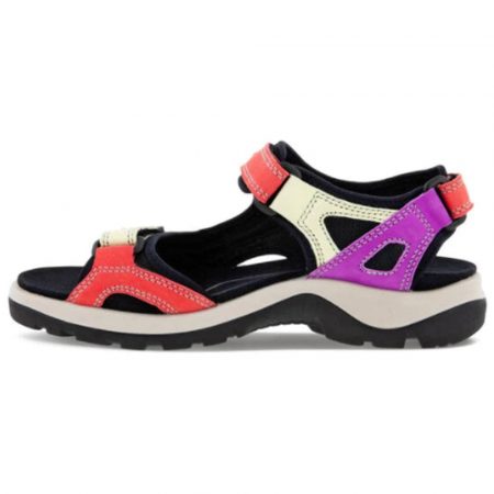 صندل زنانه اکو اصل ECCO Women’s OffRoad Flat Sandal Multicolor Hibiscus