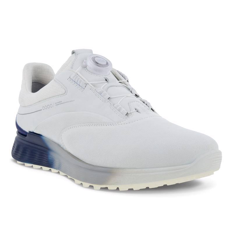 کفش مردانه اکو اصل مدل ECCO M Golf S-Three White Blue Dept Bright Wh