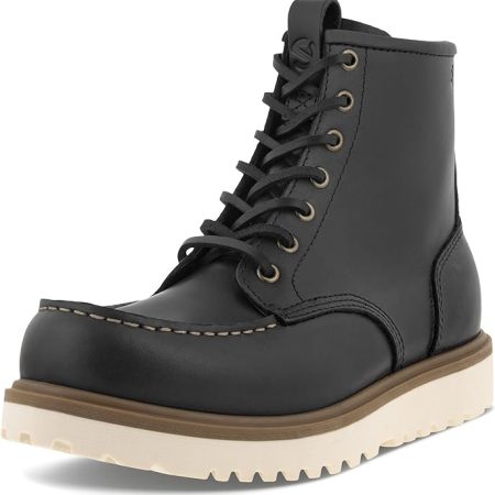 ECCO Men’s Staker Moc Toe Tie Fashion Boot | بوت مد کفش مردانه ECCO Staker Moc Toe Tie