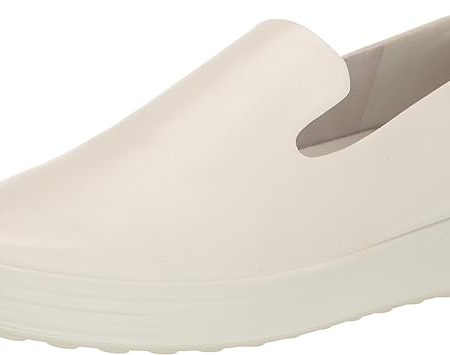 ECCO Women’s Soft 7 Slip ON Sneaker, White/Powder, 12-12.5 | کفش ورزشی زنانه Soft 7 ECCO، سفید/پودری، 12-12.5