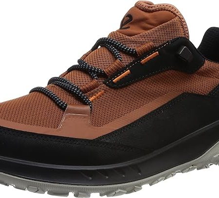 ECCO Men’s Ultra Terrain Waterproof Low Hiking Shoe, Black/Cognac, 5-5.5 | کفش ECCO مردانه ضد آب برای پیاده روی کم، مشکی/کانیاک، 5-5.5