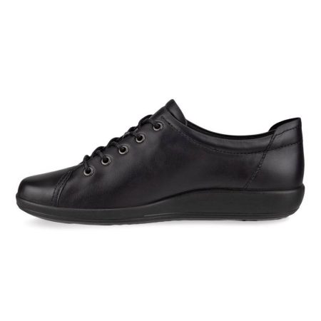 کفش اکو زنانه اصل مدل ECCO SOFT 2.0 BLACK WITH BLACK SOLE