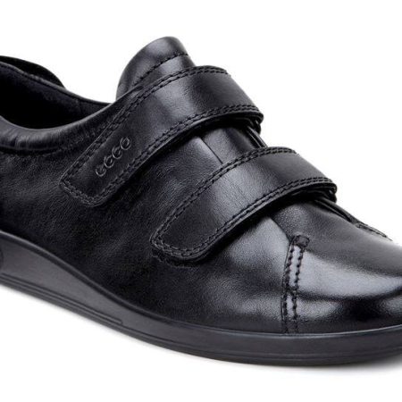 کفش اکو زنانه اصل مدل ECCO SOFT 2.0 BLACK WITH BLACK SOLE