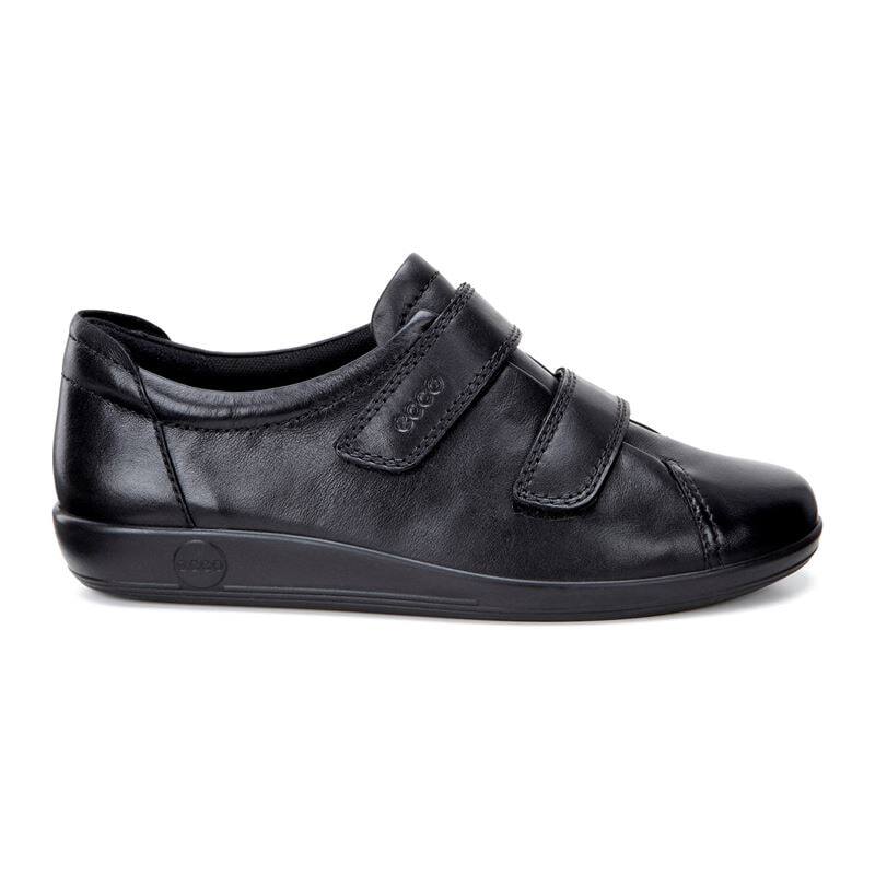 کفش اکو زنانه اصل مدل ECCO SOFT 2.0 BLACK WITH BLACK SOLE